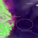 Una imagen satelital del Mar de China Oriental que muestra la proliferación de Noctiluca scintillans.
Imagen: NASA/University of South Florida optical oceanography lab.